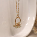 Load image into Gallery viewer, POM - Faux Gold Necklace with Crystal Cluster
