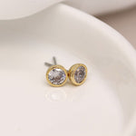 Load image into Gallery viewer, POM - Faux Gold Crystal Earrings
