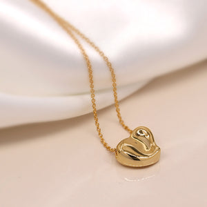 POM - Wavy Heart Necklace | Faux Gold