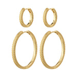 Load image into Gallery viewer, Pilgrim - Pulse 2-in-1 Gold Plated Hoop Earrings
