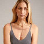 Load image into Gallery viewer, Pilgrim - Heat Gold Recycled Chain Necklace &amp; Pearl
