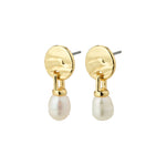 Load image into Gallery viewer, Pilgrim - Heat Gold Recycled Freshwater Pearl Earrings
