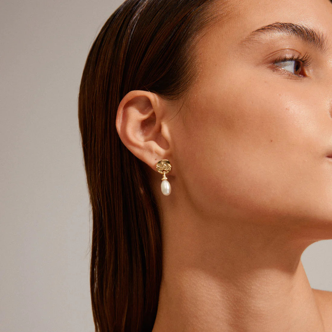 Pilgrim - Heat Gold Recycled Freshwater Pearl Earrings