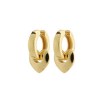 Load image into Gallery viewer, Pilgrim - Wave Gold Recycled Chunky Heart Hoop Earrings

