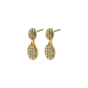 Pilgrim - Beat Gold Recycled Crystal Earrings