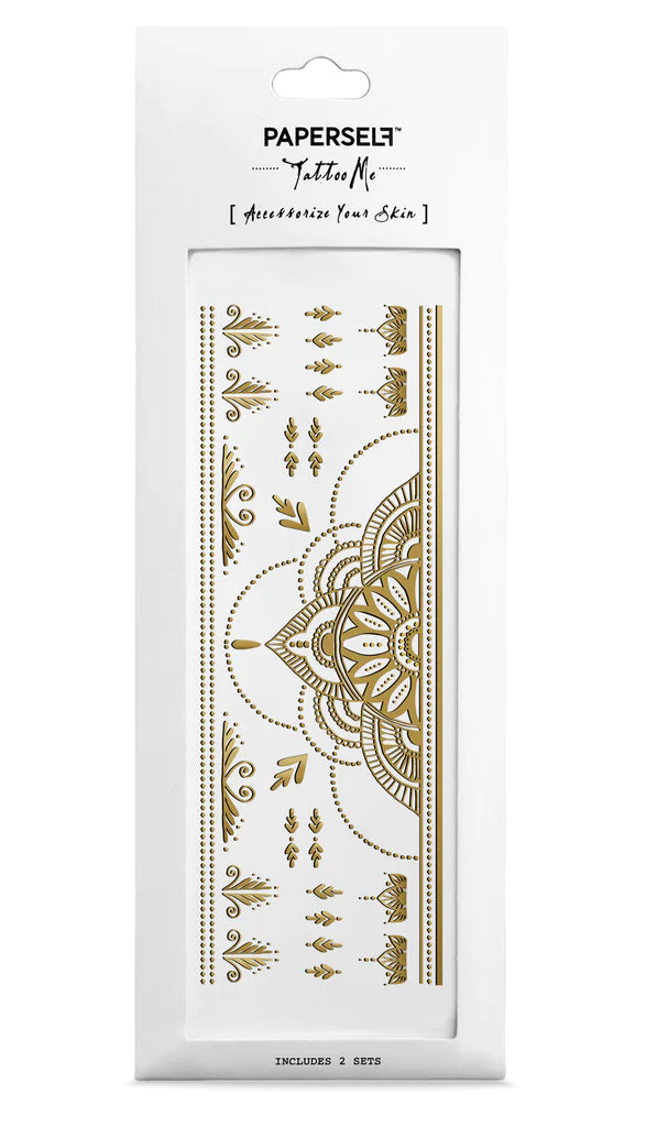 Paperself - Henna Gold Temporary Tattoos