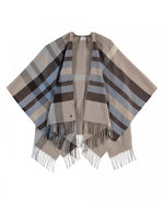 Load image into Gallery viewer, Fraas - Plaid Poncho in Camel
