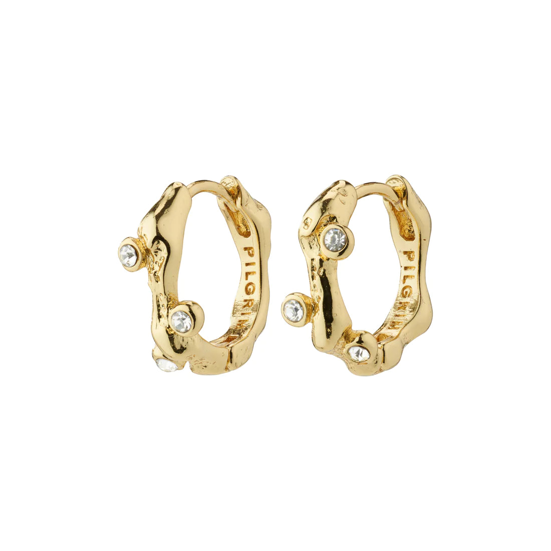 Pilgrim - Urszula Gold Recycled Crystal Hoop Earrings
