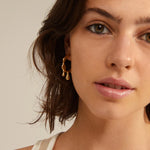 Load image into Gallery viewer, Pilgrim - Alana Gold Recycled Drip Hoop Earrings

