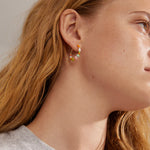 Load image into Gallery viewer, Pilgrim - Aubrie Orange &amp; Gold Plated Hoop Earrings
