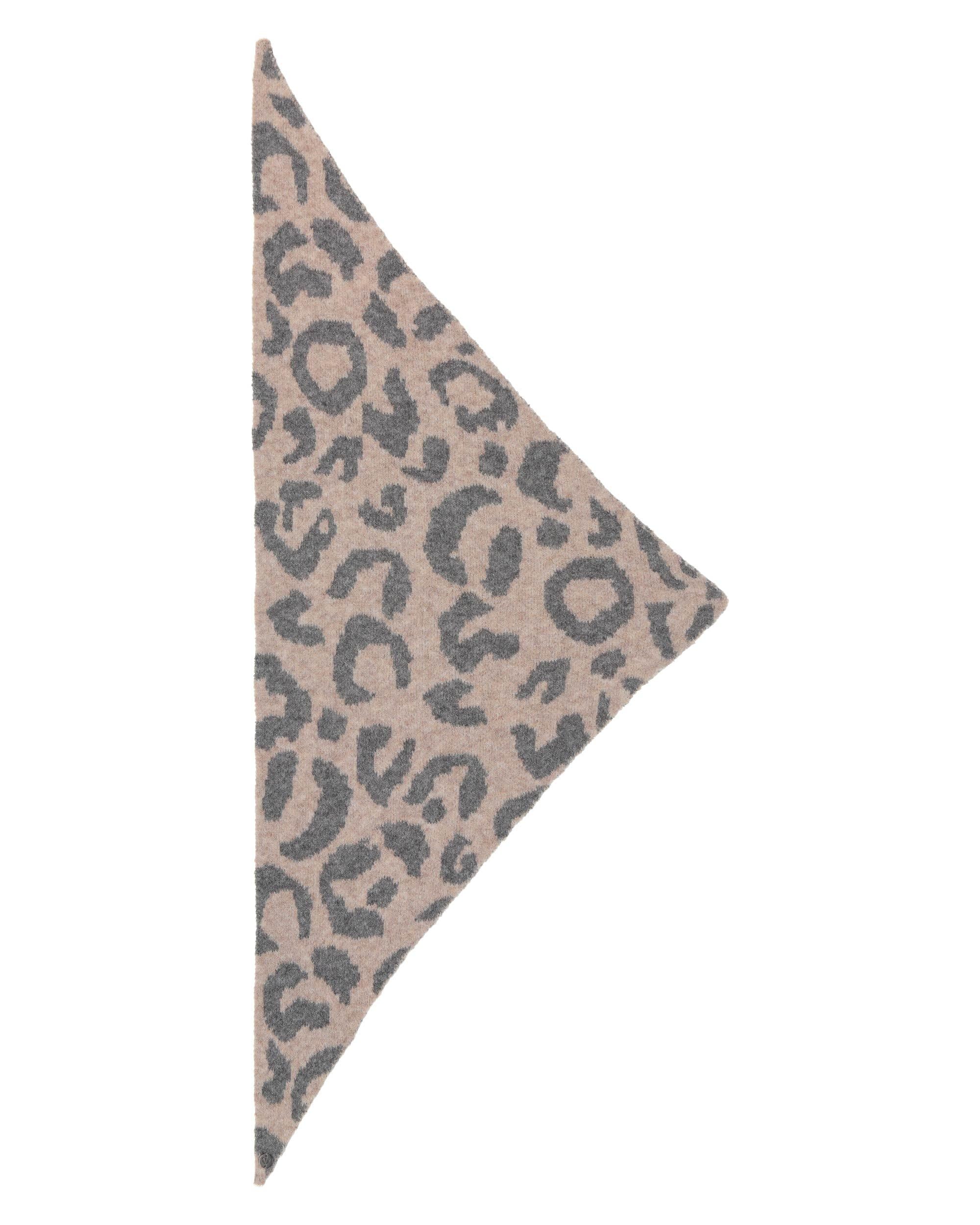 Fraas - Sustainability Edition Knitted Leopard Neck Scarf in Cashew