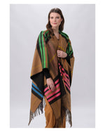 Load image into Gallery viewer, Fraas - Reversible Poncho in Camel

