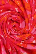 Load image into Gallery viewer, Sarta - Abstract Kaleidoscope Cotton Scarf in Hot Pink

