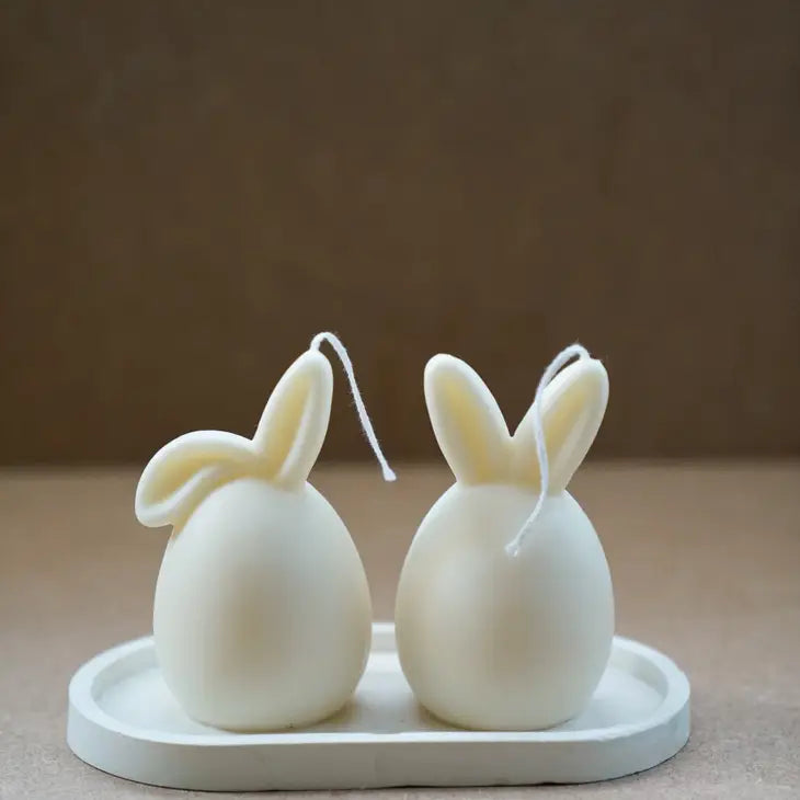 Goki Candle - Easter Bunny 1 Ear Down | Pink Marshmallow