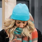 Load image into Gallery viewer, POM - Bright Blue Recycled Knit Hat
