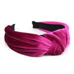 Load image into Gallery viewer, POM - Bright Pink Knotted Velvet Headband
