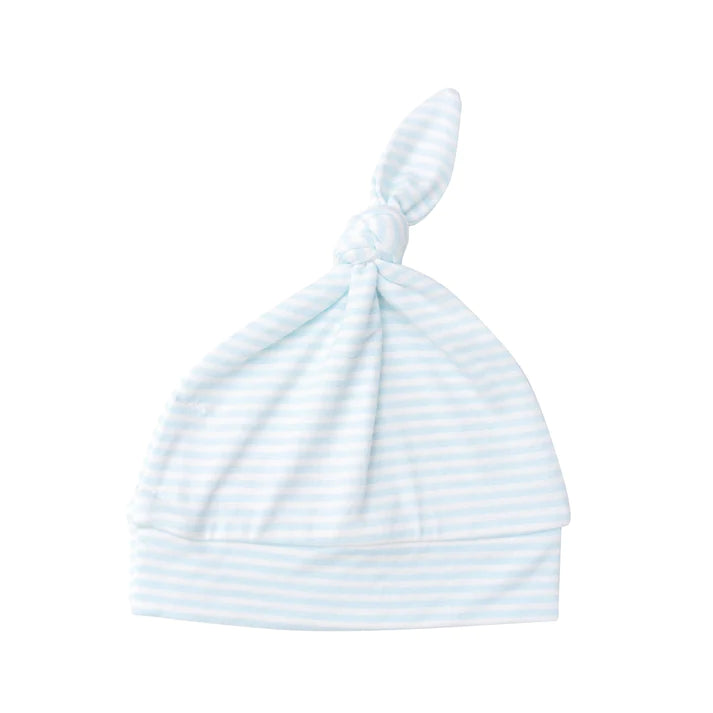 Angel Dear - Blue Stripe Knotted Hat 0-3m