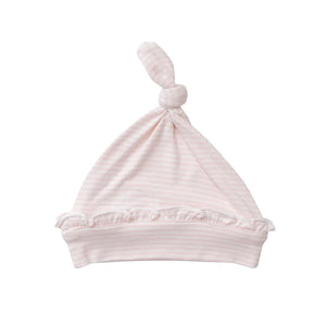 Angel Dear - Pink Stripe Knotted Hat 0-3m