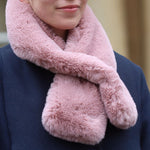 Load image into Gallery viewer, POM - Dusky Pink Faux Fur Scarf
