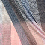 Load image into Gallery viewer, POM - Pink &amp; Grey Chevron Ombre Scarf with Fringe

