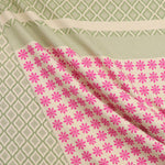 Load image into Gallery viewer, POM - Bright Pink &amp; Green Patch Tile Print Jacquard Scarf
