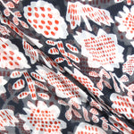 Load image into Gallery viewer, POM - Red, Navy &amp; White Abstract Tulip Print Organic Cotton Scarf

