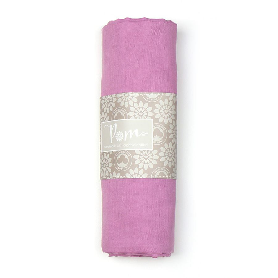 POM - Plain Dye Lilac Pink Organic Cotton Scarf