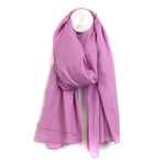 Load image into Gallery viewer, POM - Plain Dye Lilac Pink Organic Cotton Scarf
