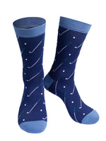 Load image into Gallery viewer, Sock Talk - Men&#39;s Blue Golf Socks
