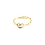 Load image into Gallery viewer, Pilgrim - Lulu Gold Plated Recycled Crystal Heart Stack Ring
