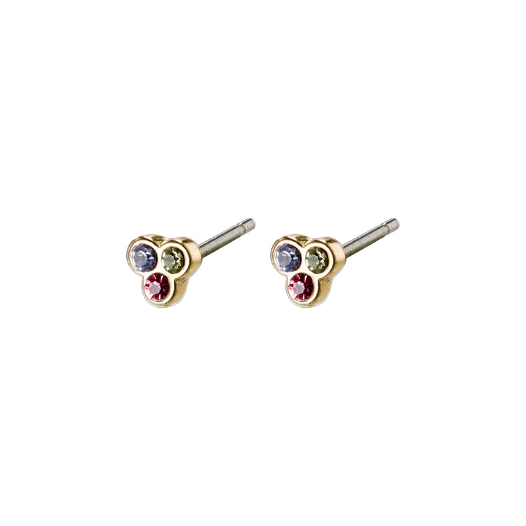 Pilgrim - Caily Gold Plated Multi Coloured Stud Earrings
