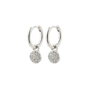Pilgrim - Chayenne Silver Crystal Hoop Earrings