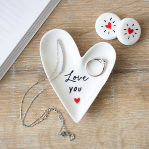 Something Different - Love You Heart Shaped Trinket Dish