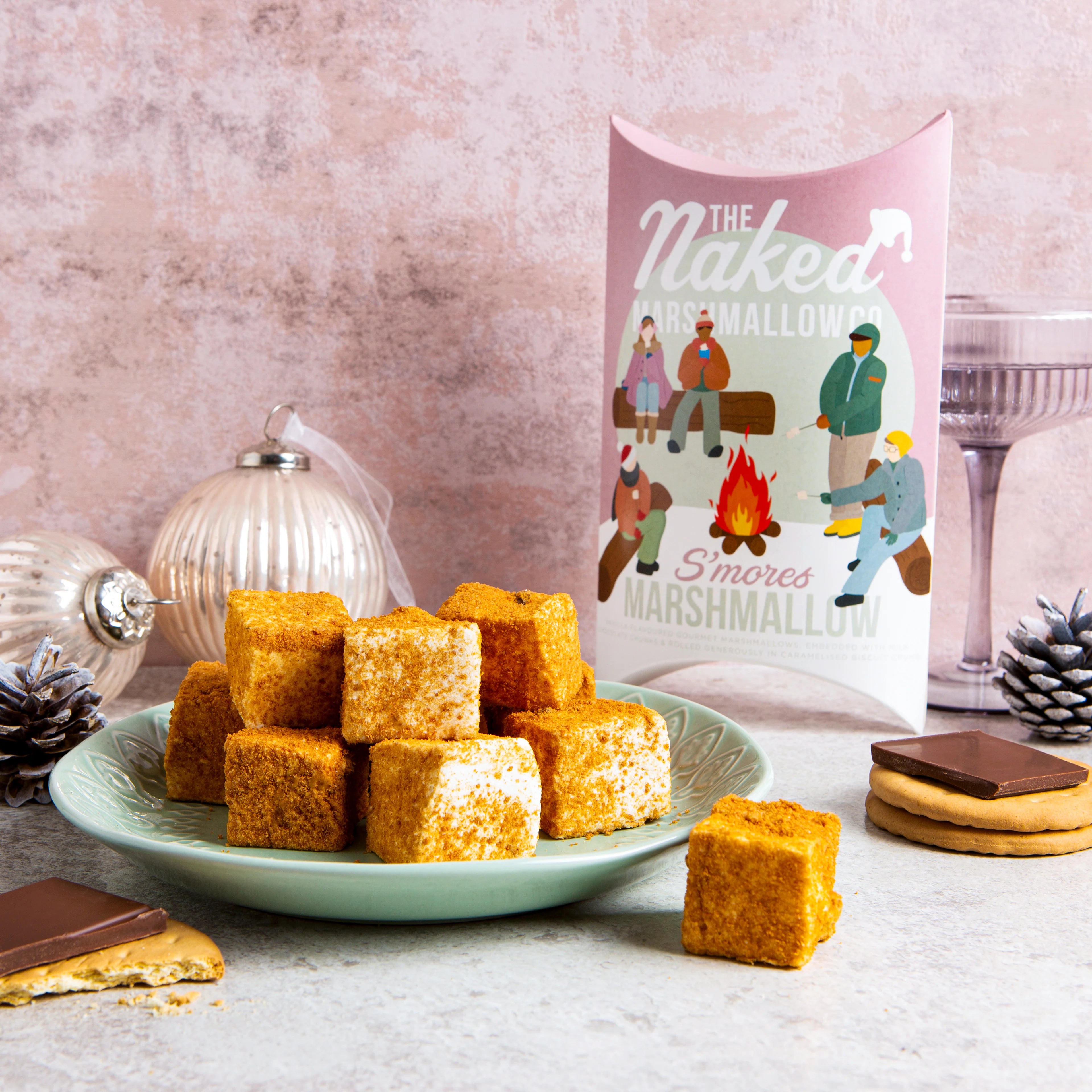 The Naked Marshmallow Co - S'mores Festive Gourmet Marshmallows