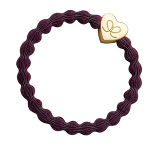 By Eloise - Plum Hairband with Gold Heart