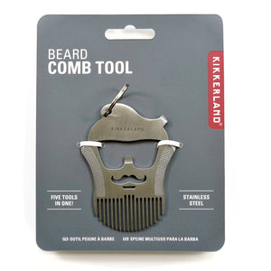Kikkerland - Beard Comb 5-in-1 Tool