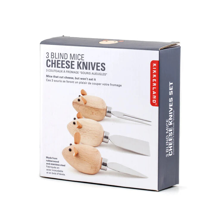 Kikkerland - Mice Cheese Knives Set of 3