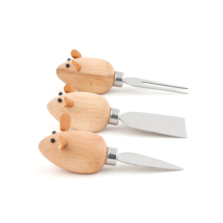 Kikkerland - Mice Cheese Knives Set of 3
