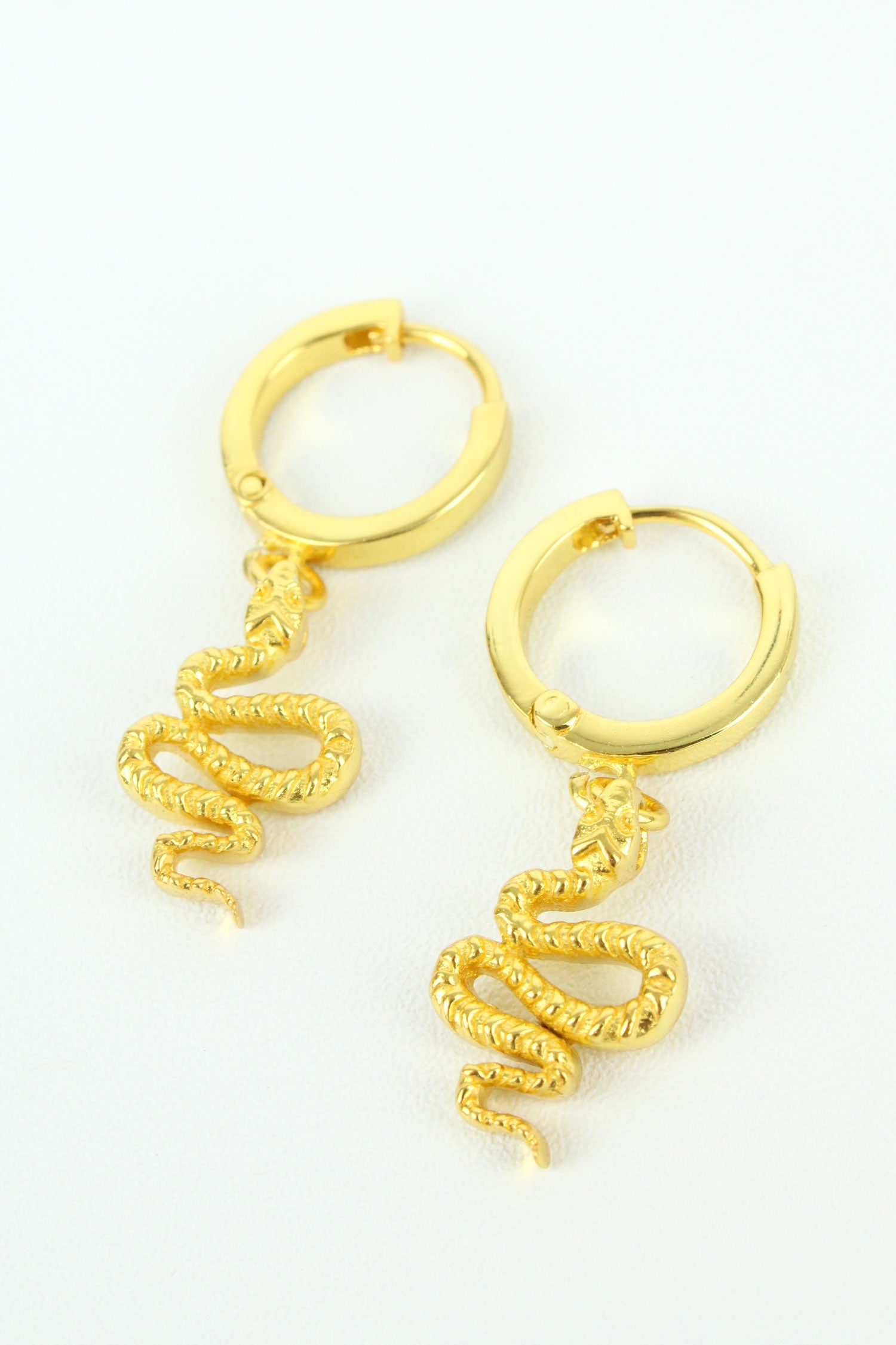 My Doris - Gold Snake Hoop Earrings