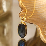 Load image into Gallery viewer, POM - 14ct Gold Plated Blue Labradorite Necklace
