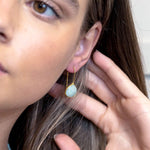 Load image into Gallery viewer, POM - 14ct Gold Plated Amazonite Earrings
