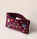 Load image into Gallery viewer, Elizabeth Scarlett - Give Hope Everyday | Plum Velvet Everyday Pouch
