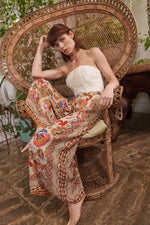 Load image into Gallery viewer, One Hundred Stars - Palazzo Pant | Crepe Indian Flower Taupe
