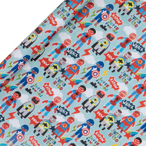 Glick - Wrapping Paper Roll 2m | Juniors Superheroes