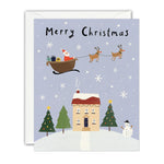 Load image into Gallery viewer, James Ellis - Pack of 5 Mini Christmas Cards Santa Sleigh
