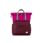 Load image into Gallery viewer, Roka London - Creative Waste Recycled Nylon Bag | Medium Candy &amp; Plum Canfield B

