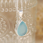 Load image into Gallery viewer, POM - Sterling Silver Blue Chalcedony Faceted Necklace
