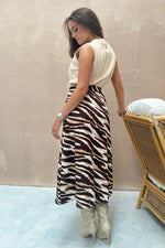 Load image into Gallery viewer, Girl in Mind - Azalea Zebra Print Midi Skirt
