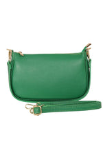 Load image into Gallery viewer, MSH - Bright Green Italian Leather Baguette Bag
