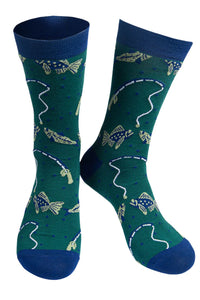Sock Talk - Men's Fishing Green Socks